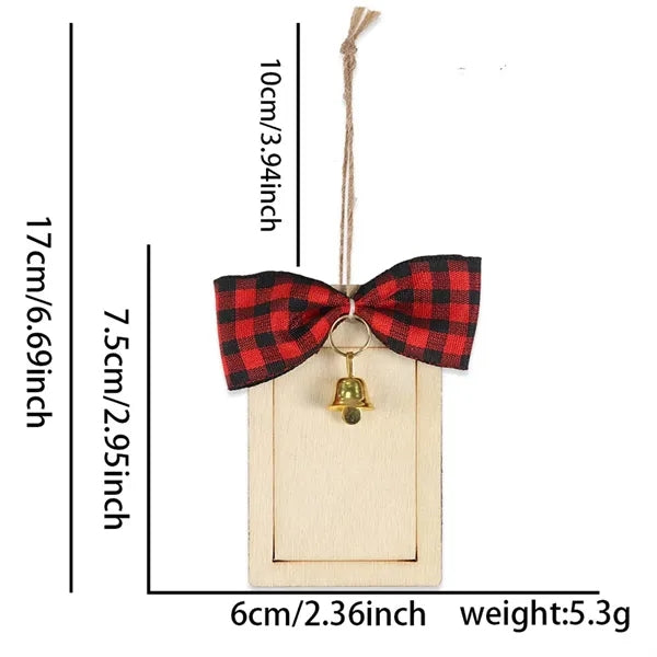 Christmas Wooden Message Board Pendant