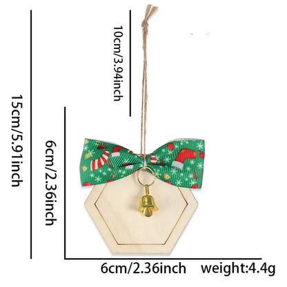 Christmas Wooden Message Board Pendant