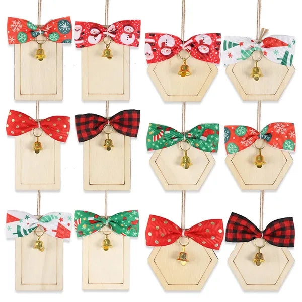 Christmas Wooden Message Board Pendant