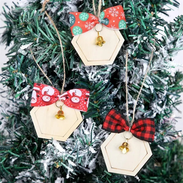 Christmas Wooden Message Board Pendant