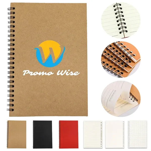 Spiral-Bound Lay-Flat Minimalist Vellum Cover Notebook