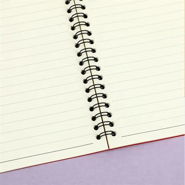 Spiral-Bound Lay-Flat Minimalist Vellum Cover Notebook