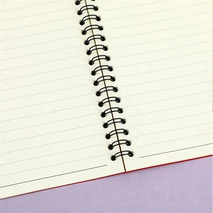 Spiral-Bound Lay-Flat Minimalist Vellum Cover Notebook