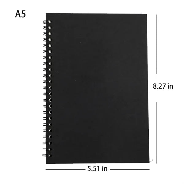 Spiral-Bound Lay-Flat Minimalist Vellum Cover Notebook