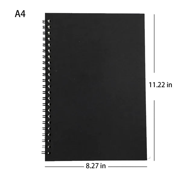 Spiral-Bound Lay-Flat Minimalist Vellum Cover Notebook