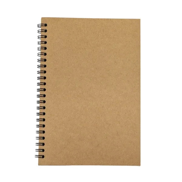 Spiral-Bound Lay-Flat Minimalist Vellum Cover Notebook