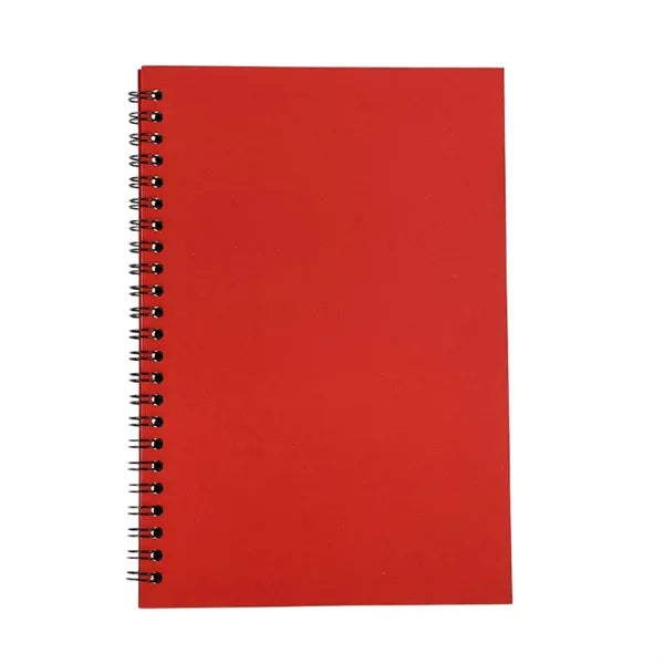 Spiral-Bound Lay-Flat Minimalist Vellum Cover Notebook