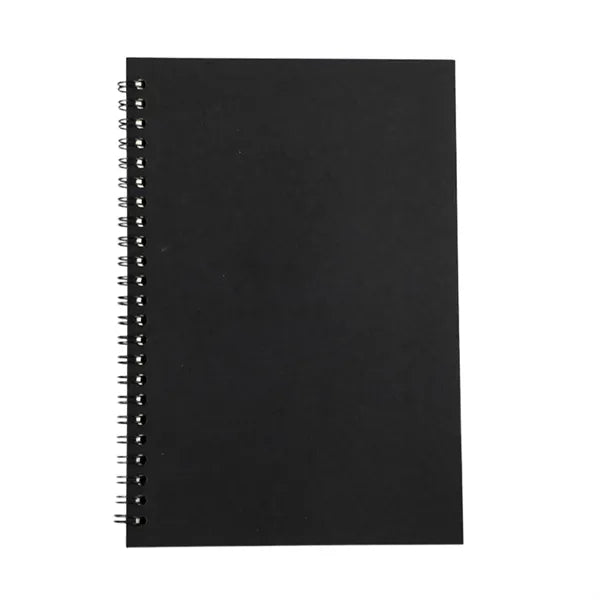 Spiral-Bound Lay-Flat Minimalist Vellum Cover Notebook