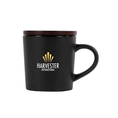 Copenhagen 16 oz. Ceramic Mug w/ Wood Lid