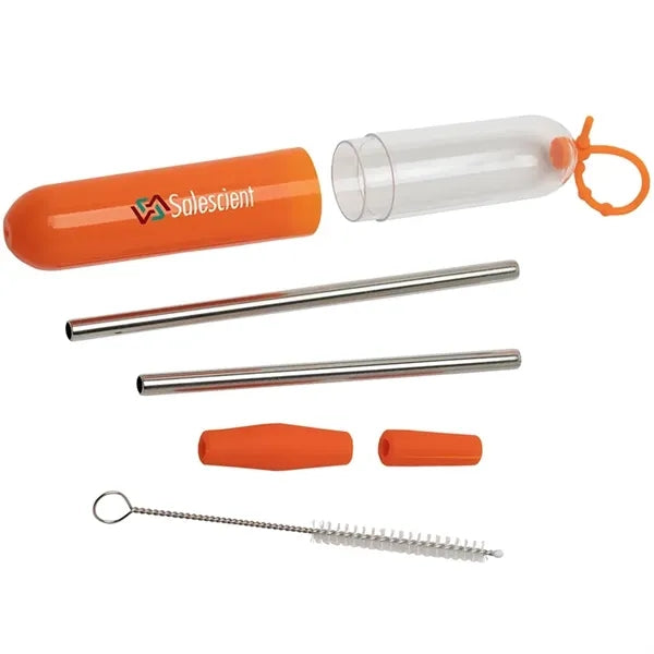 Paloma 5-Piece Stainless Steel Straw Set