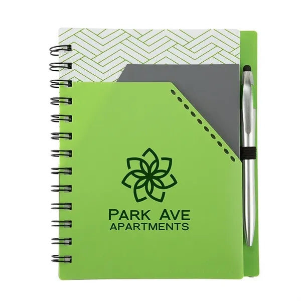 Trapezoid Junior Notebook w/ Stylus Pen