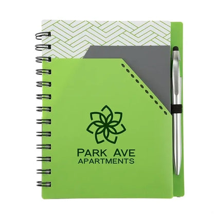 Trapezoid Junior Notebook w/ Stylus Pen