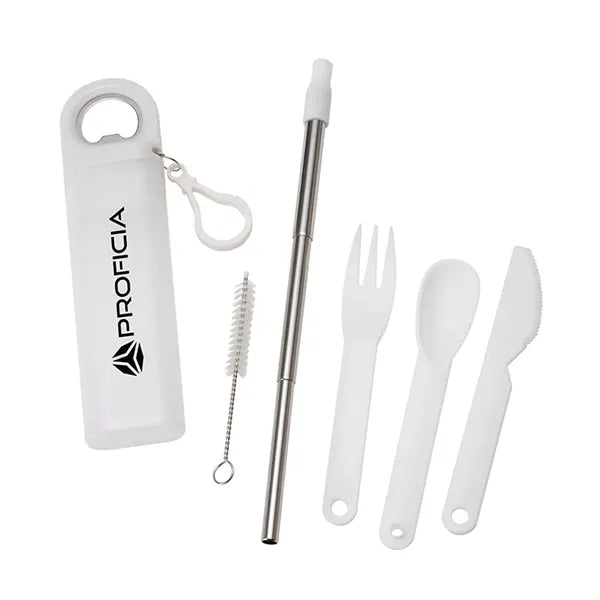 Griffith 3-in-1 Metal Straw, Cutlery Set & Bottle Opener
