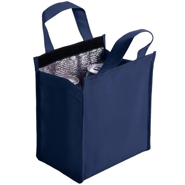 Non-woven Insulated Lunch Tote Bag w/ Self Fabric Handles