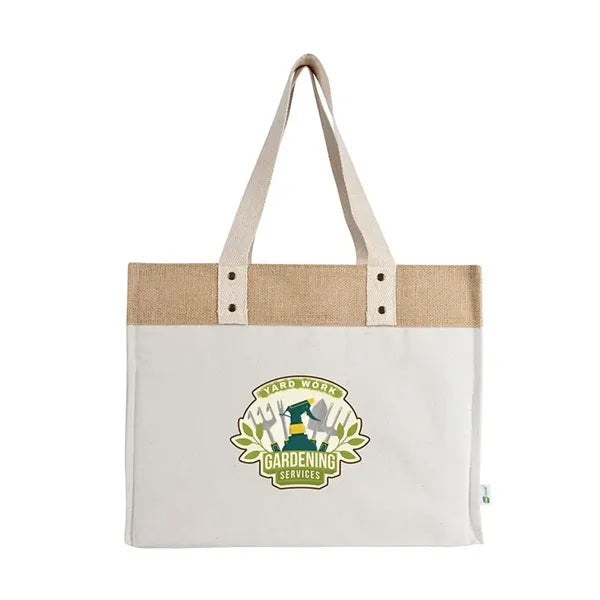 Sophia Canvas Tote With Jute Trim