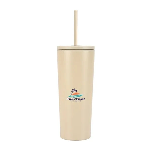 Bayard 24 oz. Double Wall Steel/PP Liner Straw Tumbler