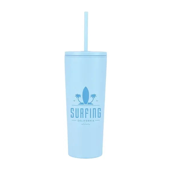 Bayard 24 oz. Double Wall Steel/PP Liner Straw Tumbler
