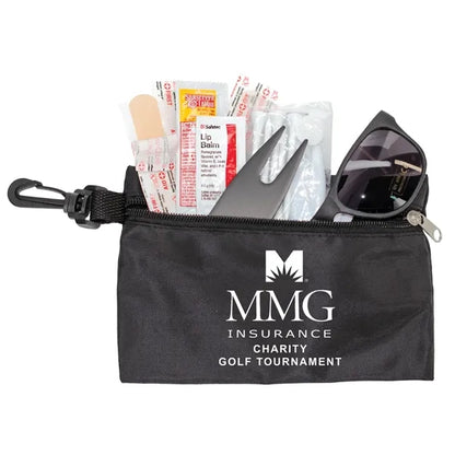 16 Piece Golf Kit in Supersized Zipper Pack Components inser