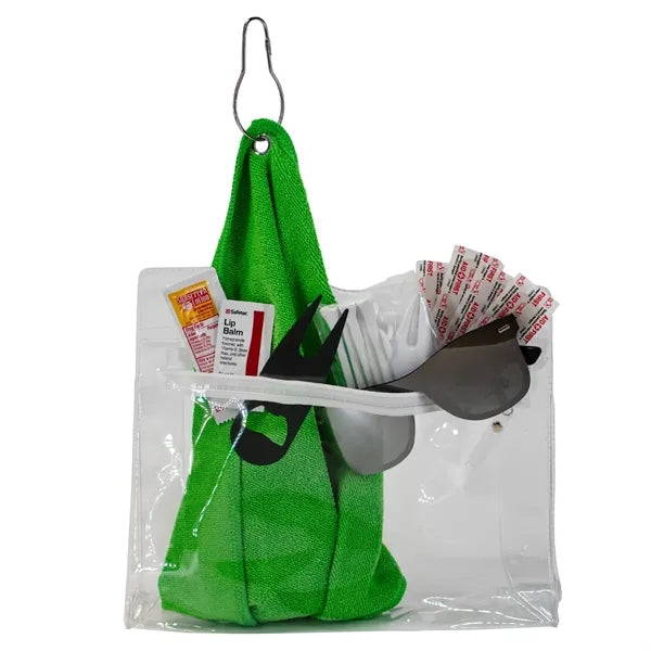 17 Piece Golf Kit in Travel Pack with Components inserted in