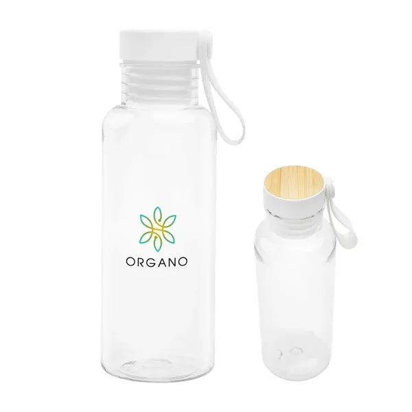 20 Oz. Case rPET Bottle with Bamboo Accent Lid and Silico...
