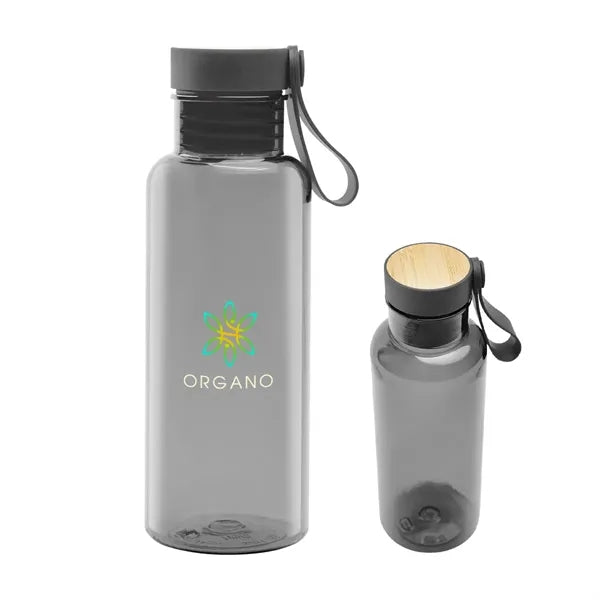 20 Oz. Case rPET Bottle with Bamboo Accent Lid and Silico...