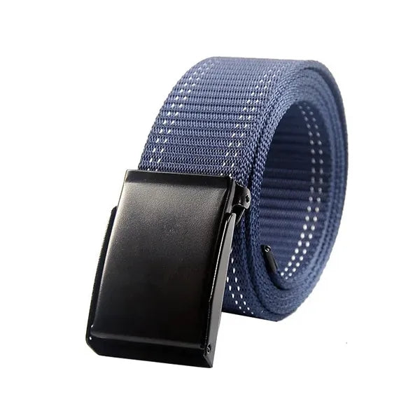 Men Stretch Nylon Belt Metal