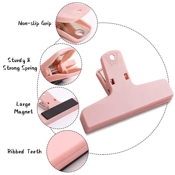 Anti-Slip Colorful Airtight Seal Strong Magnetic Bag Clip