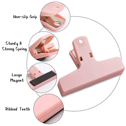 Anti-Slip Colorful Airtight Seal Strong Magnetic Bag Clip