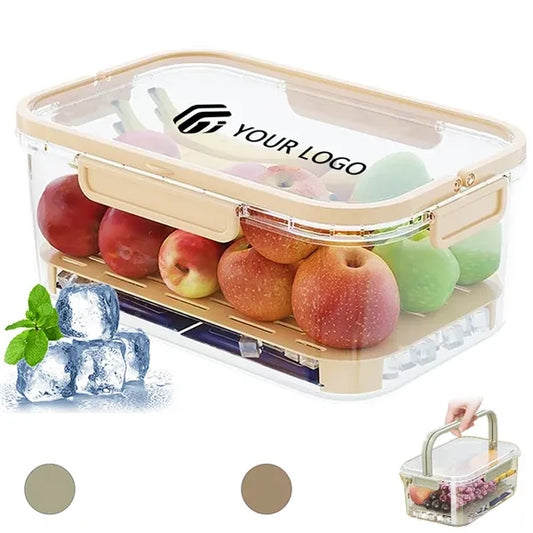 Portable picnic office fruit cooler snackle box container