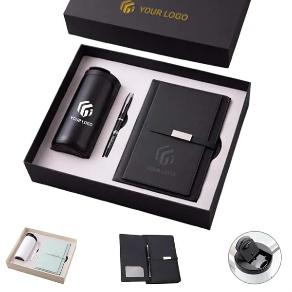 Insulated Cup Notebook And Pen Christmas Business Gift Set