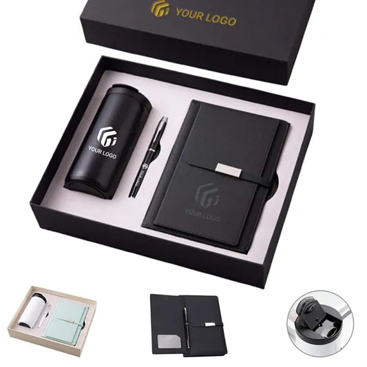 Insulated Cup Notebook And Pen Christmas Business Gift Set