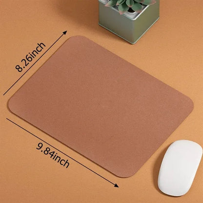 Solid color simple leather mouse pad