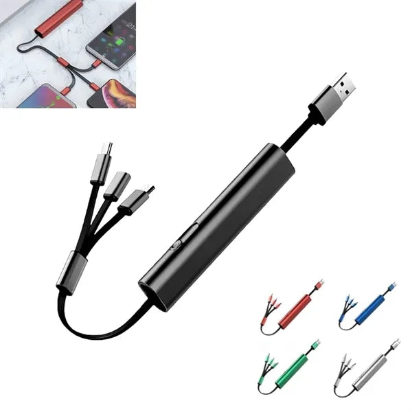 3 In 1 Metal Retractable Fast Charging Cable