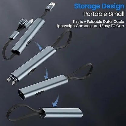 3 In 1 Metal Retractable Fast Charging Cable