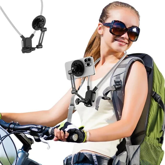 Hands Free Magnetic Neck Phone Holder for Recording