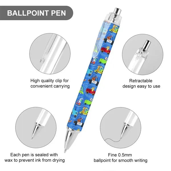 Full Wrap Custom Roll-Paper Ergonomic Ballpoint Pen