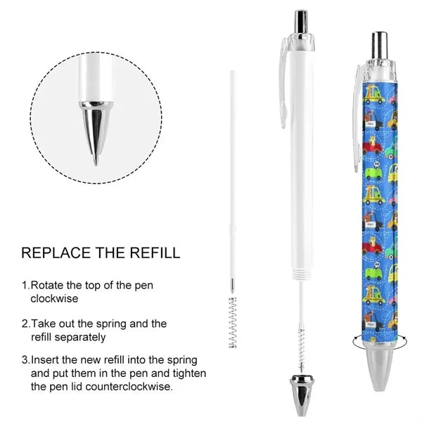 Full Wrap Custom Roll-Paper Ergonomic Ballpoint Pen
