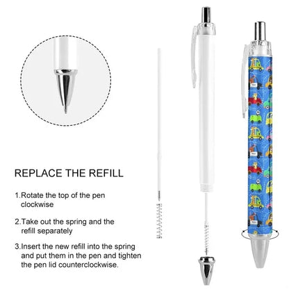 Full Wrap Custom Roll-Paper Ergonomic Ballpoint Pen