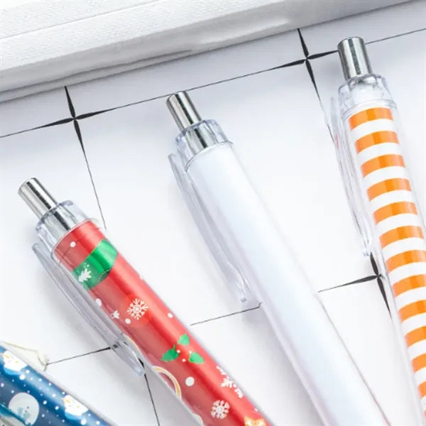 Full Wrap Custom Roll-Paper Ergonomic Ballpoint Pen