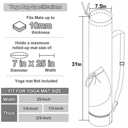 Exercise Yoga Mat Carrier Multi-Functional Storage Bag