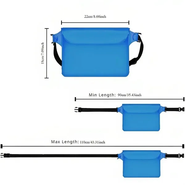 Waterproof Bag with Waistband and Touch Sensitive Screen