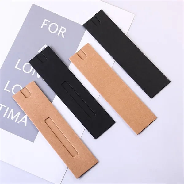 Metal Smooth Writing Ballpoint Pen Kraft Paper Sleeve Set