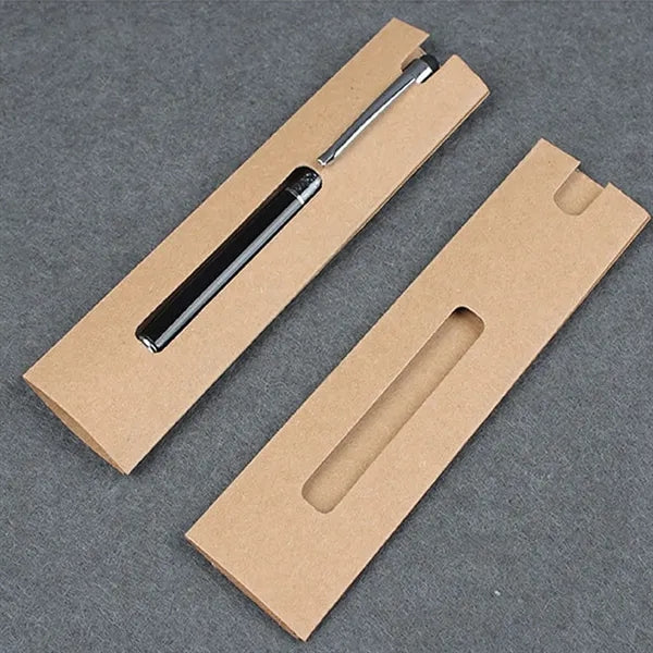 Metal Smooth Writing Ballpoint Pen Kraft Paper Sleeve Set
