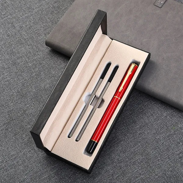 Smooth Writing Fine Tip Metal Ballpoint Pen with Case