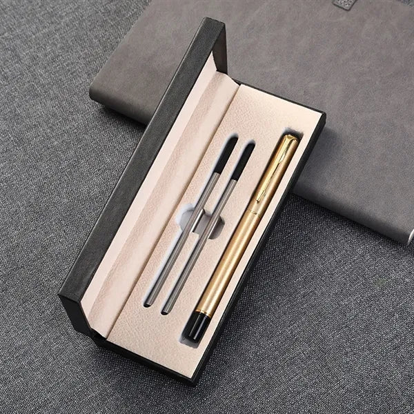 Smooth Writing Fine Tip Metal Ballpoint Pen with Case