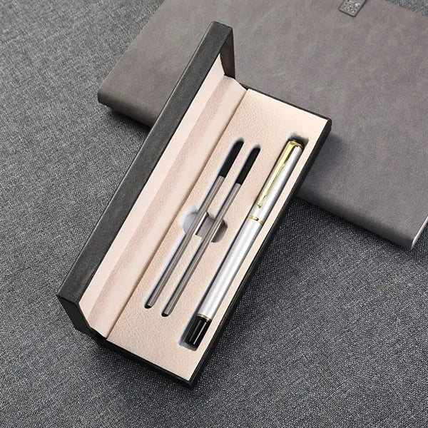 Smooth Writing Fine Tip Metal Ballpoint Pen with Case