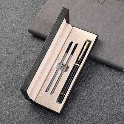Smooth Writing Fine Tip Metal Ballpoint Pen with Case