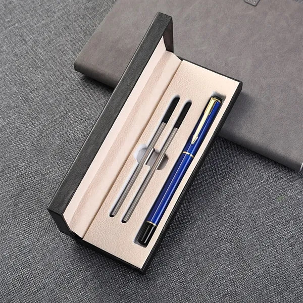 Smooth Writing Fine Tip Metal Ballpoint Pen with Case
