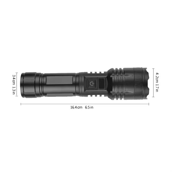 30W Zoomable Battery Display LED Waterproof Tactical Light
