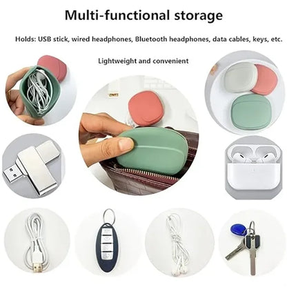Portable Silicone Headphone Organizer Storage Case